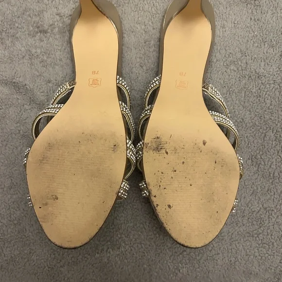 Caparros Gold Rhinestone Heels - Picture 4 of 4